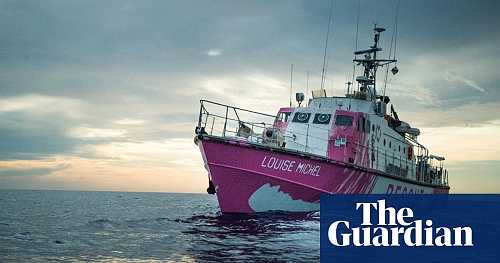 Banksy funded migrant rescue boat launches in the Mediterranean – video