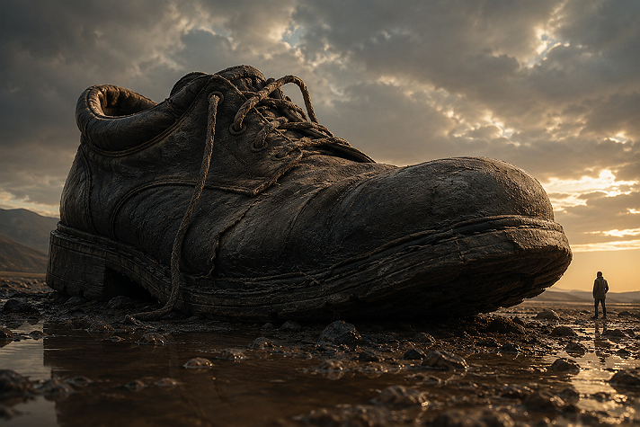 The Shoe I Wore The shoe I wore was old and torn,Its leather cracked, its color worn.It...